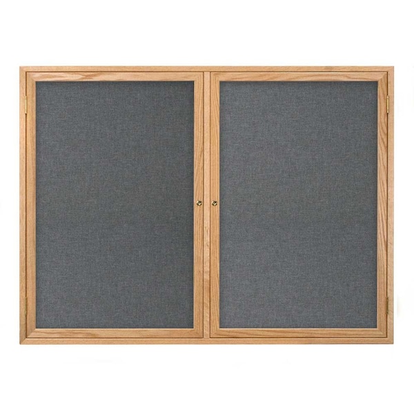 United Visual Products Open Faced Traditional Corkboard, 60x36" UV643A-BRONZE-CORK - main